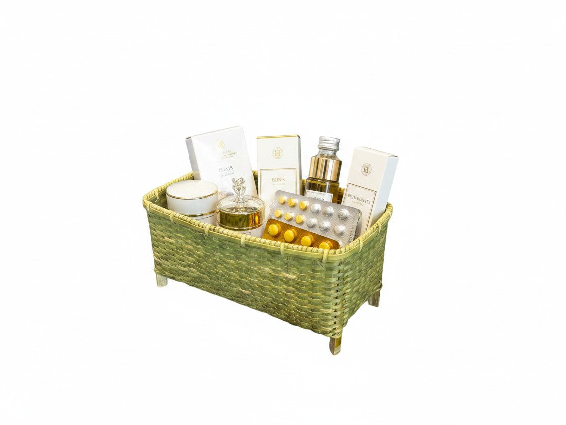 Small Premium Rectangular Bamboo Basket