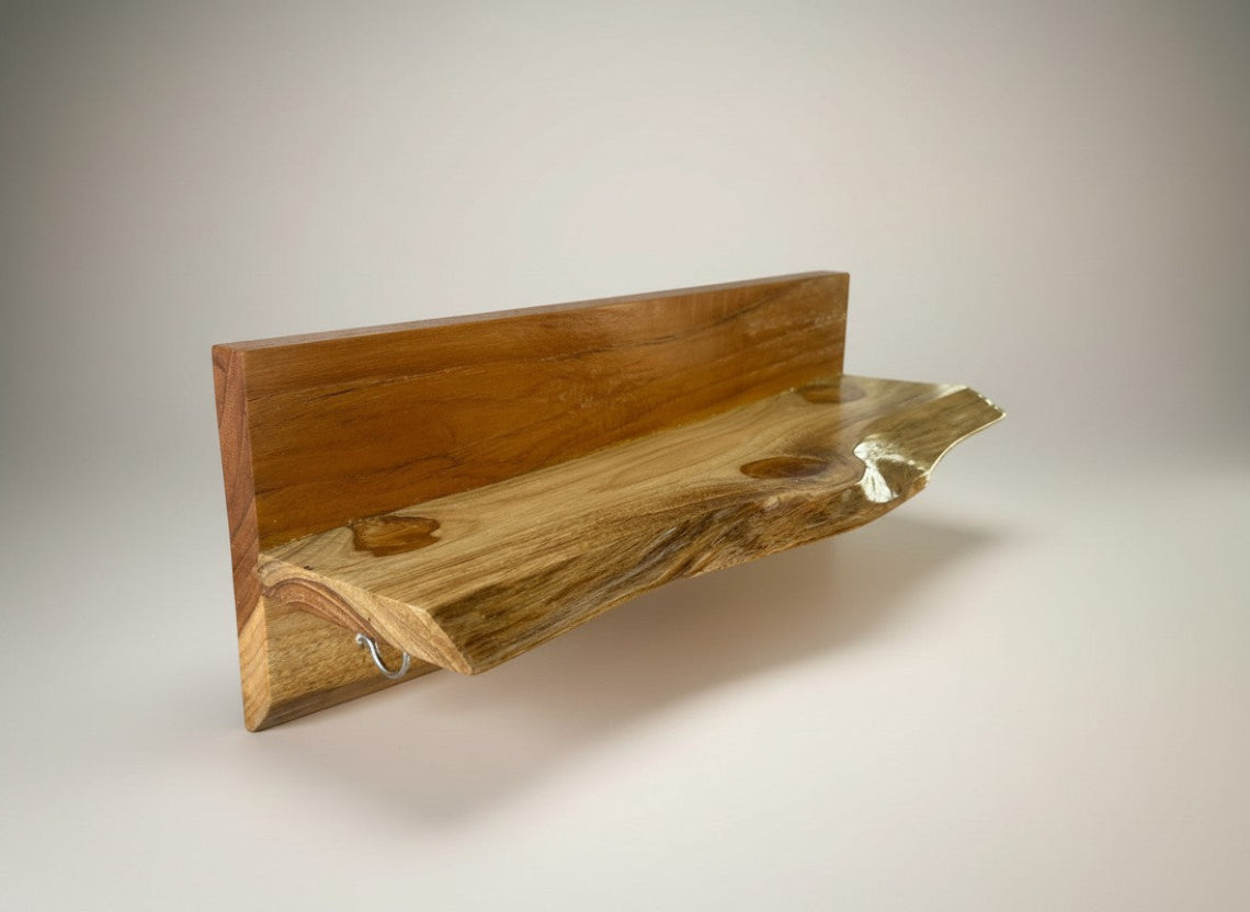 Live Edge Wall Organizer Key Hanger with Utility Stand 2