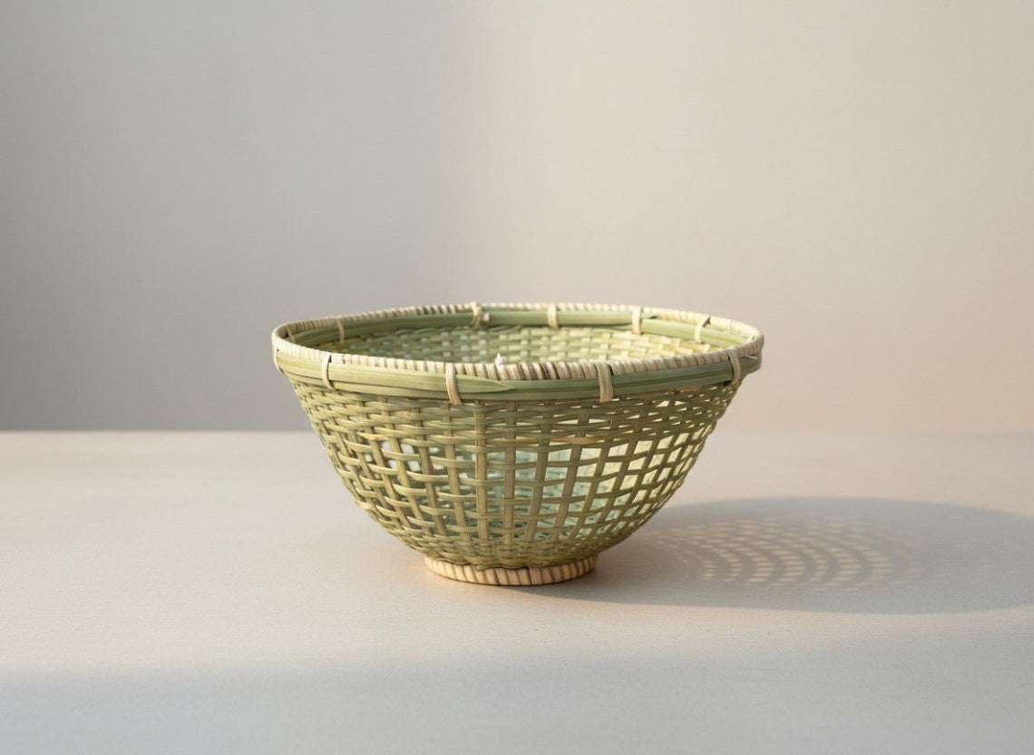 Natural Premium Bamboo utility netted basket