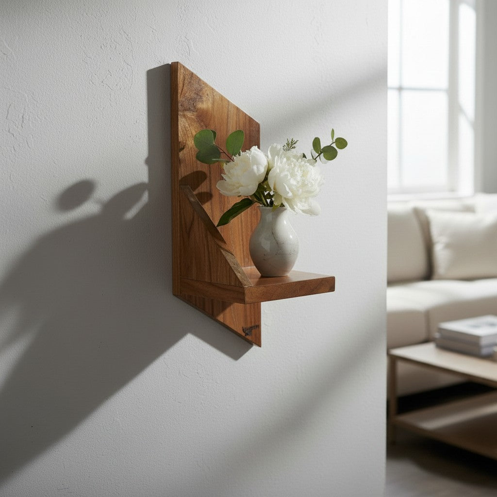 Wall mounted Diamond Shaped Flower and Home Decor Stand