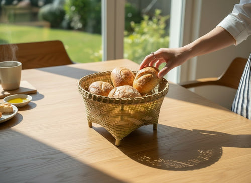 Handmade Bamboo Fruits Basket