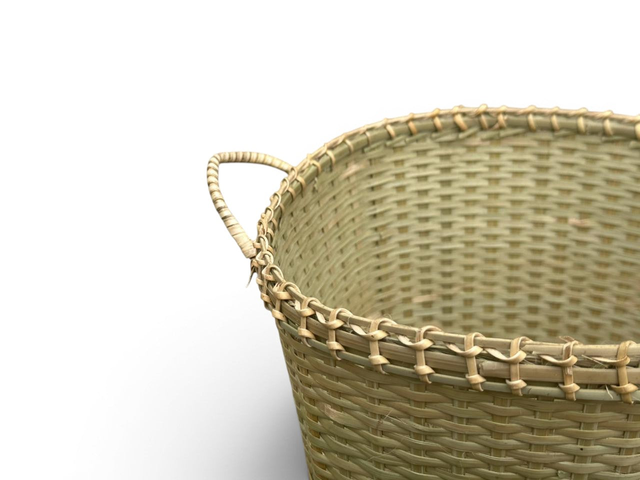 Tall Handmade Bamboo Storage Basket