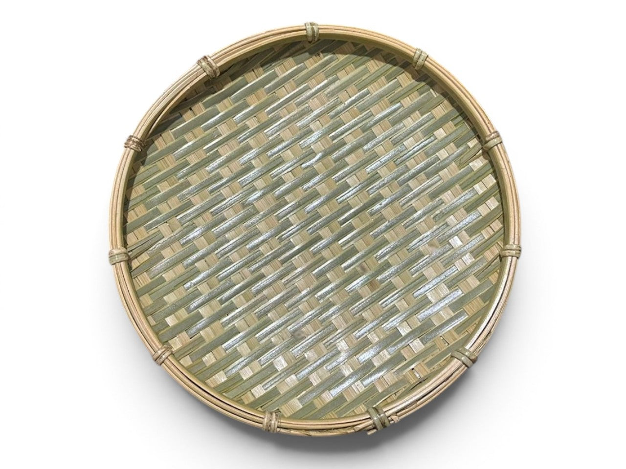 Handwoven Round Bamboo Fruit Tray