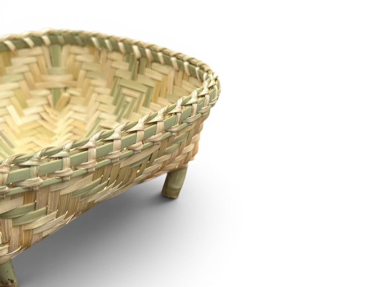 Square Shaped Handmade Bamboo Storage Basket