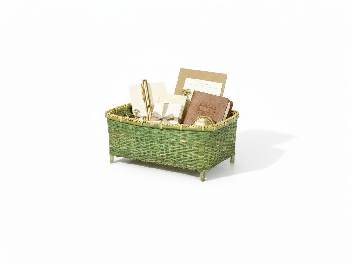 Small Premium Rectangular Bamboo Basket