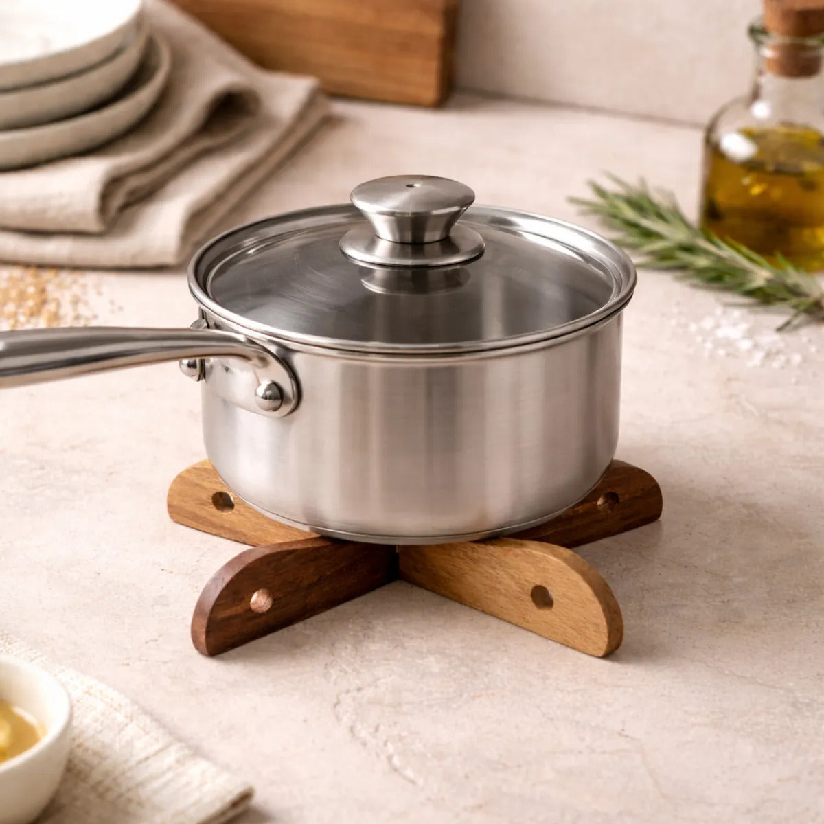 Wooden Premium Heat-Resistant Util Holder